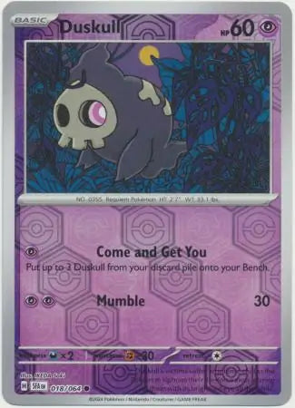 shrouded Fable 018/064 Duskull Rev Holo