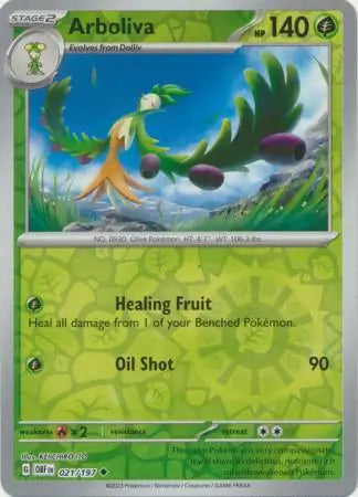 Obsidian Flames 021/197 Arboliva Rev Holo