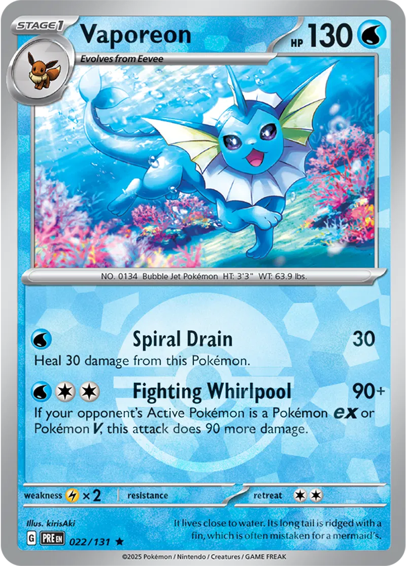Prismatic Evolutions  022/131 Vaporeon Poke Ball