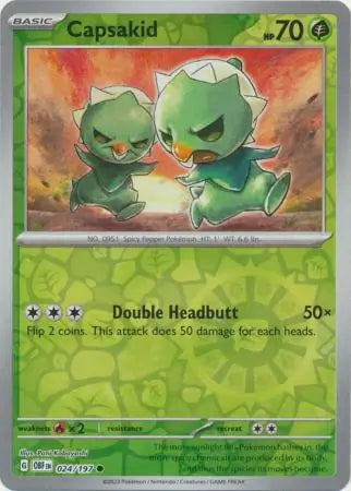 Obsidian Flames 024/197 Capsakid Rev Holo