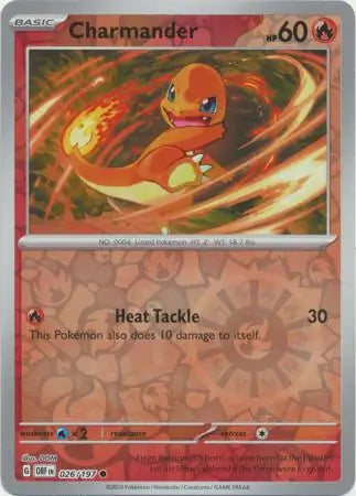 Obsidian Flames 026/197 Charmander Rev Holo