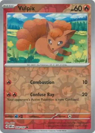Obsidian Flames 028/197 Vulpix Rev Holo