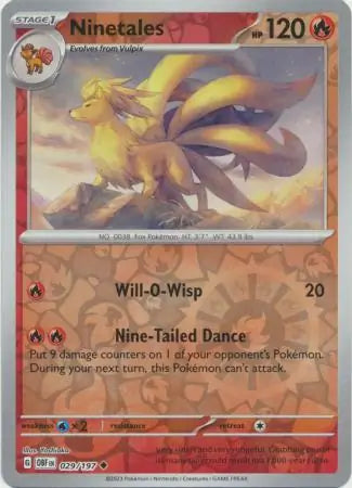 Obsidian Flames 029/197 Ninetales Rev Holo