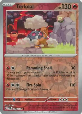 Twilight Masquerade 030/167 Torkoal Rev Holo
