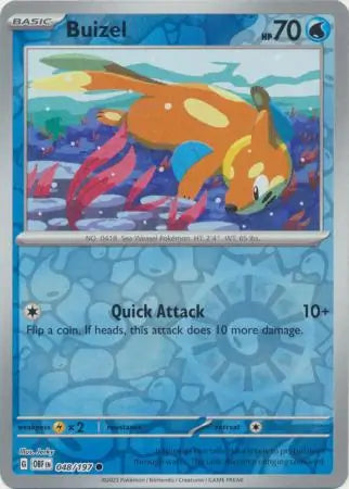 Obsidian Flames 048/197 Buizel Rev Holo