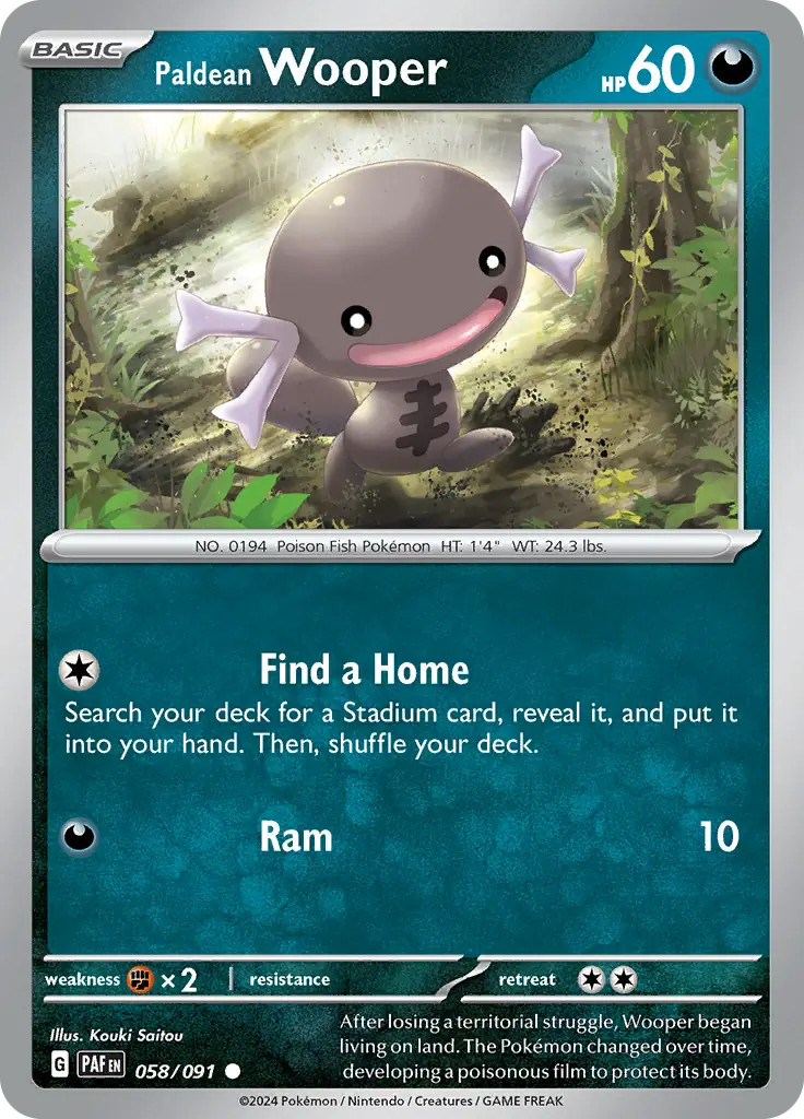 Paldean Fates 058/091 Paldean Wooper