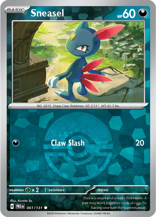 Prismatic Evolutions  061/131 Sneasel Poke Ball