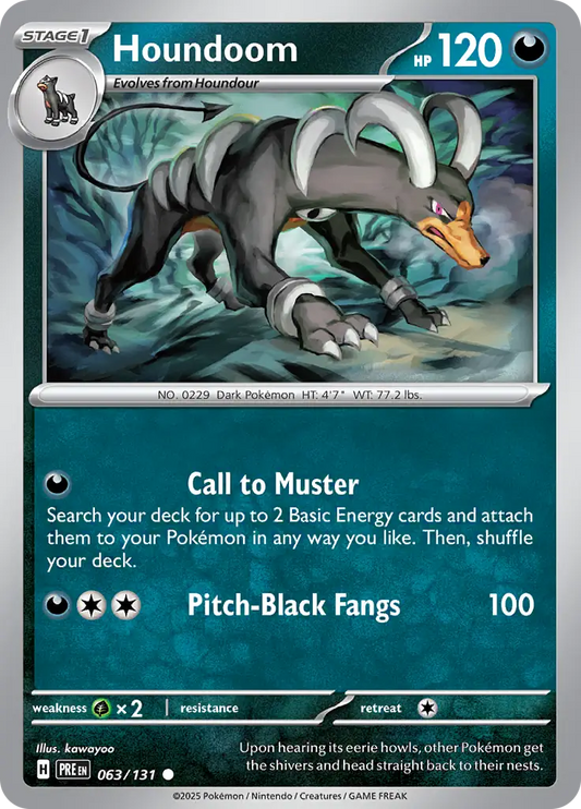 Prismatic Evolutions  063/131 Houndoom Poke Ball