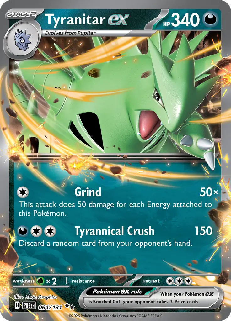 Prismatic Evolutions  064/131 Tyranitar Ex
