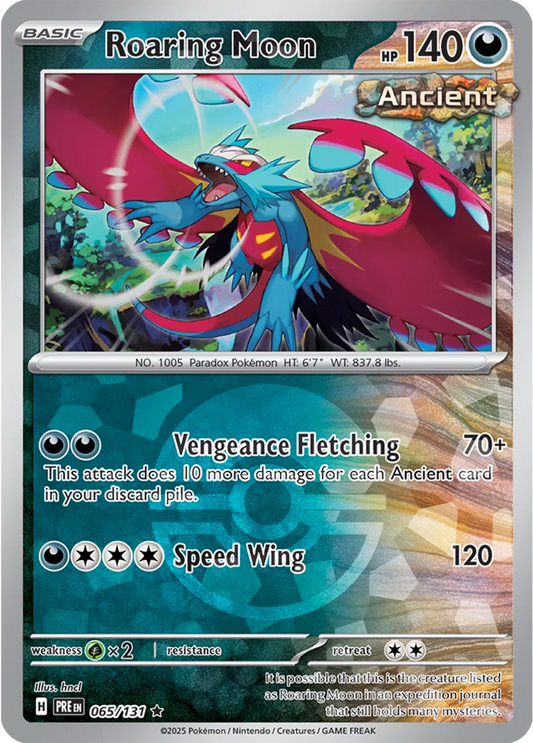 Prismatic Evolutions  065/131 Roaring Moon Poke Ball