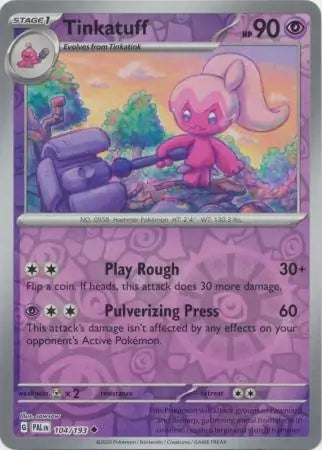 Paldea Evolved 104/193 Tinkatuff Rev Holo