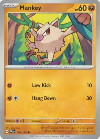 Paldea Evolved 106/193 Mankey