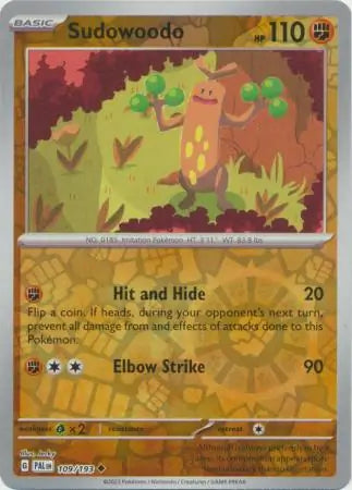 Paldea Evolved 109/193 Sudowoodo Rev Holo
