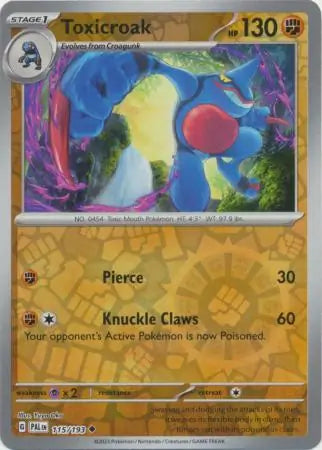 Paldea Evolved 115/193 Toxicroak Rev Holo