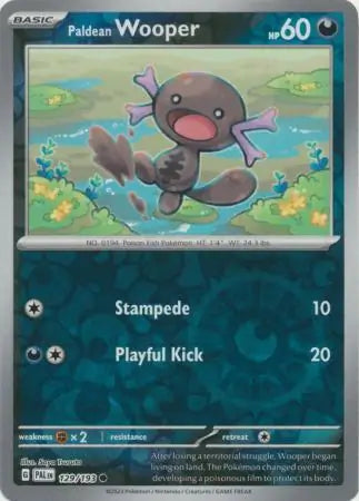 Paldea Evolved 129/193 Paldean Wooper Rev Holo