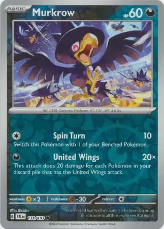 Paldea Evolved 131/193 Murkrow Rev Holo