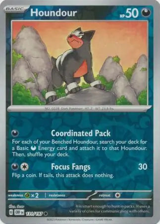 Obsidian Flames 131/197 Houndour Rev Holo