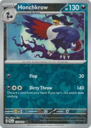 Paldea Evolved 132/193 Honchkrow Rev Holo