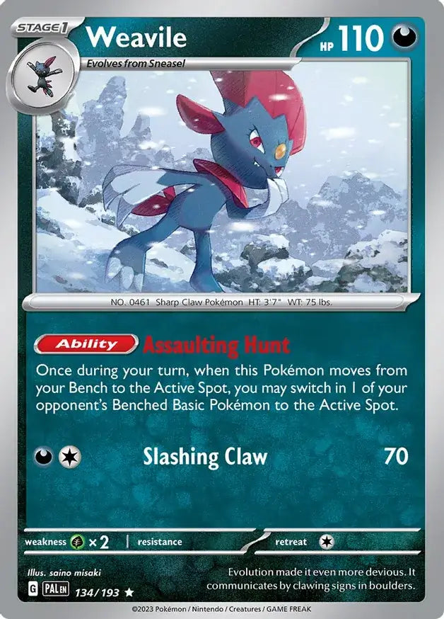 Paldea Evolved 134/193 Weavile