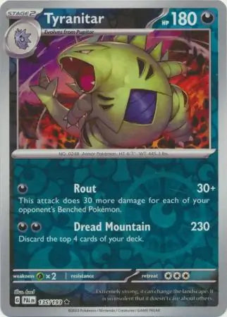 Paldea Evolved 135/193 Tyranitar Rev Holo