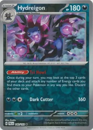 Paldea Evolved 140/193 Hydreigon Rev Holo