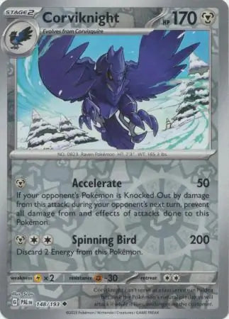 Paldea Evolved 148/193 Corviknight Rev Holo