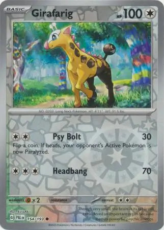 Paldea Evolved 154/193 Girafarig Rev Holo