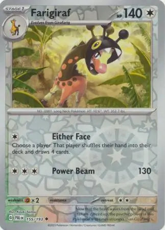 Paldea Evolved 155/193 Farigiraf Rev Holo