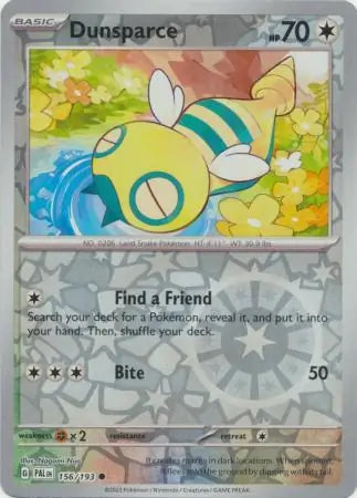 Paldea Evolved 156/193 Dunsparce Rev Holo