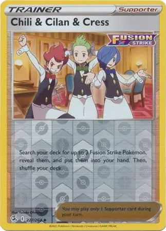 Fusion Strike  227/264 Chili & Cilan & Cress Rev Holo
