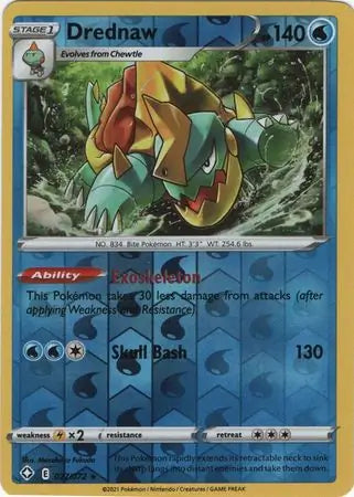 Shining Fates  027/072 Drednaw Rev Holo